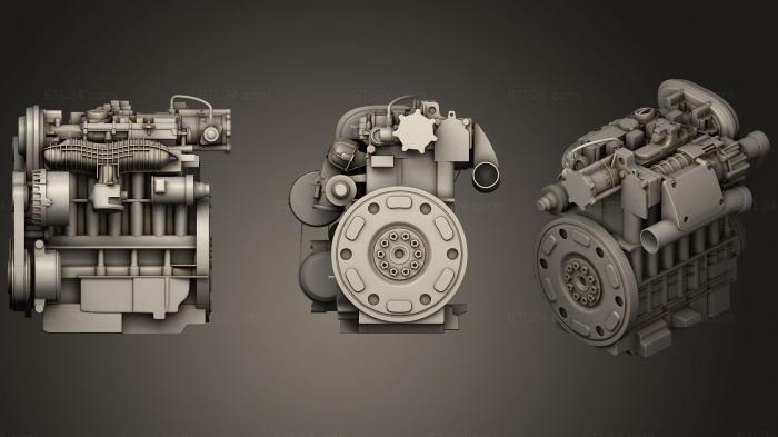 Автомобили и транспорт (Двигатель автомобиля, CARS_0103) 3D модель для ЧПУ станка